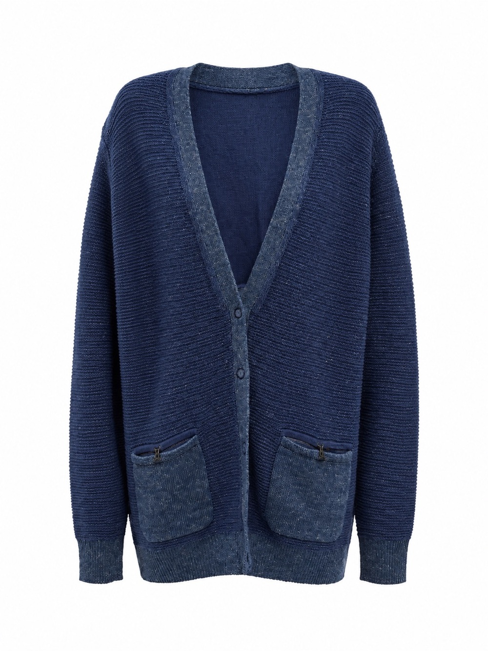 Proenza Schouler linen blens cardigan navy blue